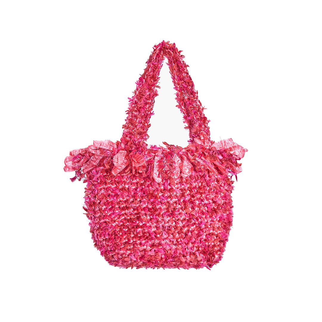 Fringed - Fur WIne Red
